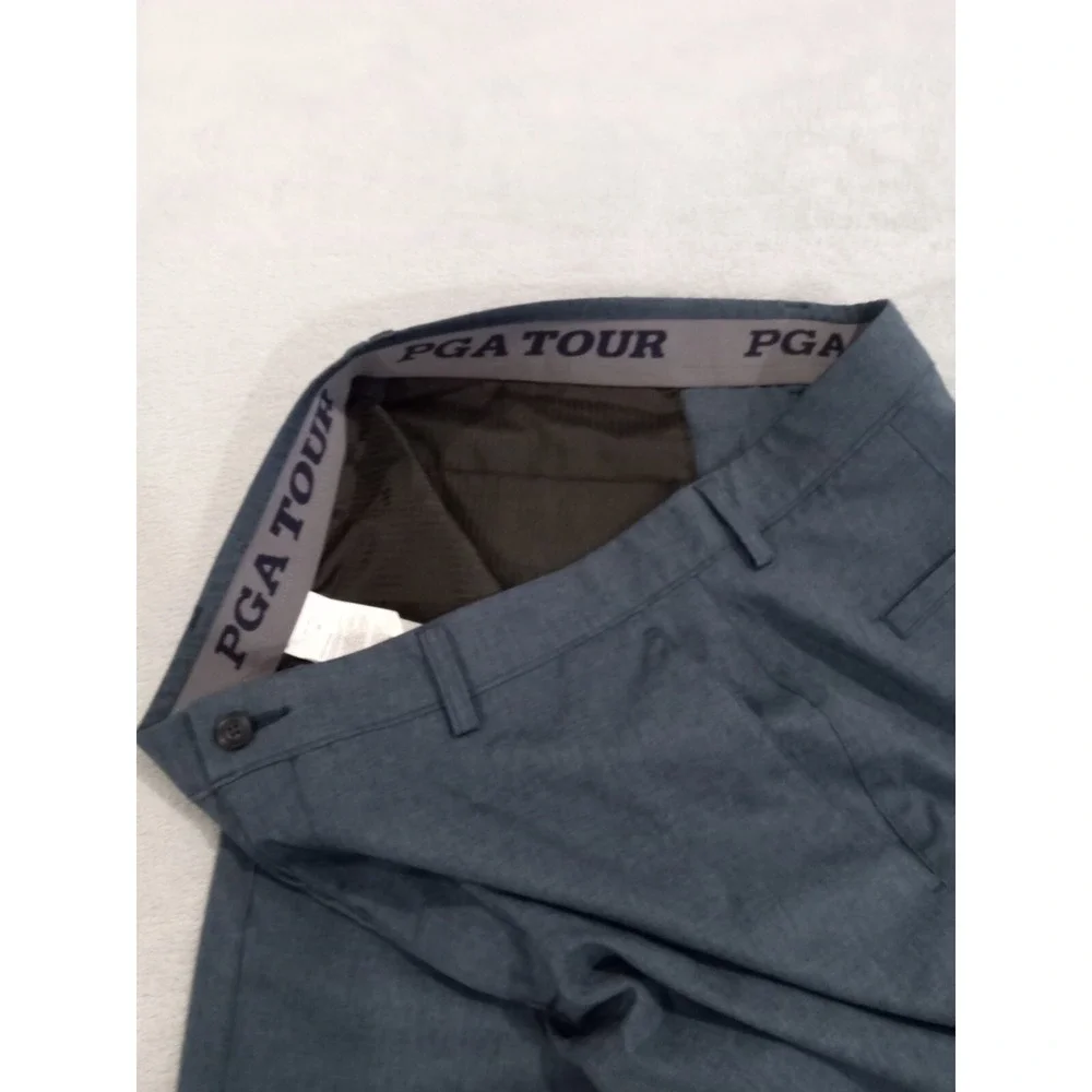 Mens PGA Tour Size 38 Navy Blue Stretch Golf‎ Shorts